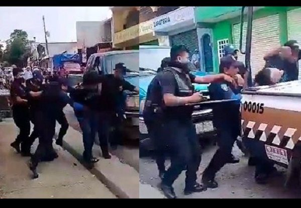 Exhiben a policías golpeando a un detenido en Chiapas #VIDEO