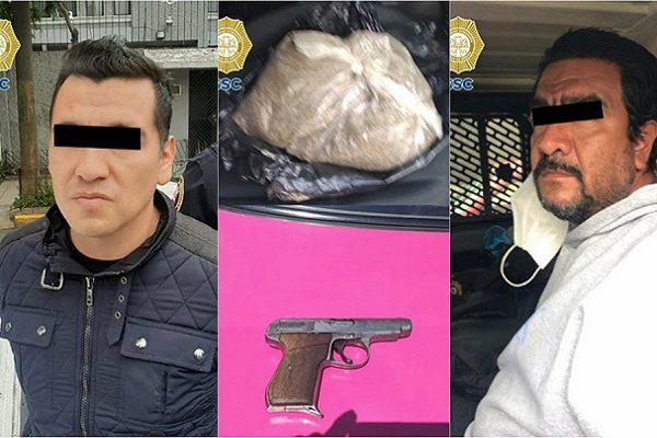 Caen dos por robo de armas a policías de la GAM