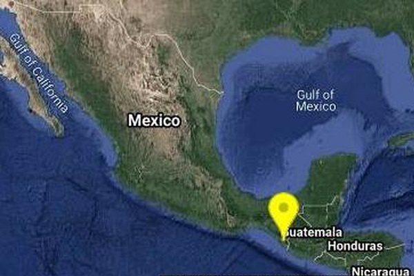 Se registra sismo de 5.5 grados al noroeste de Huixtla, Chiapas