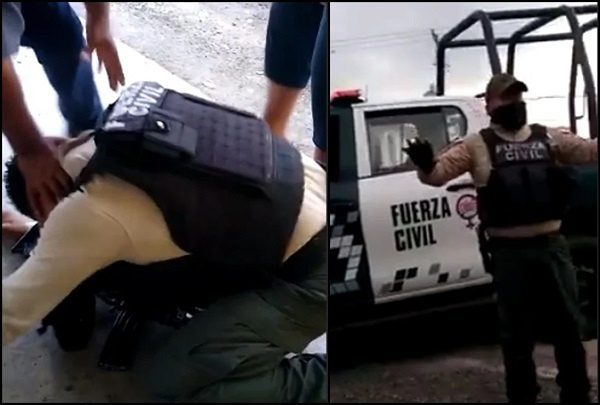 Pobladores agreden a elementos de la Fuerza Civil en Palo Gacho, Veracruz #VIDEO