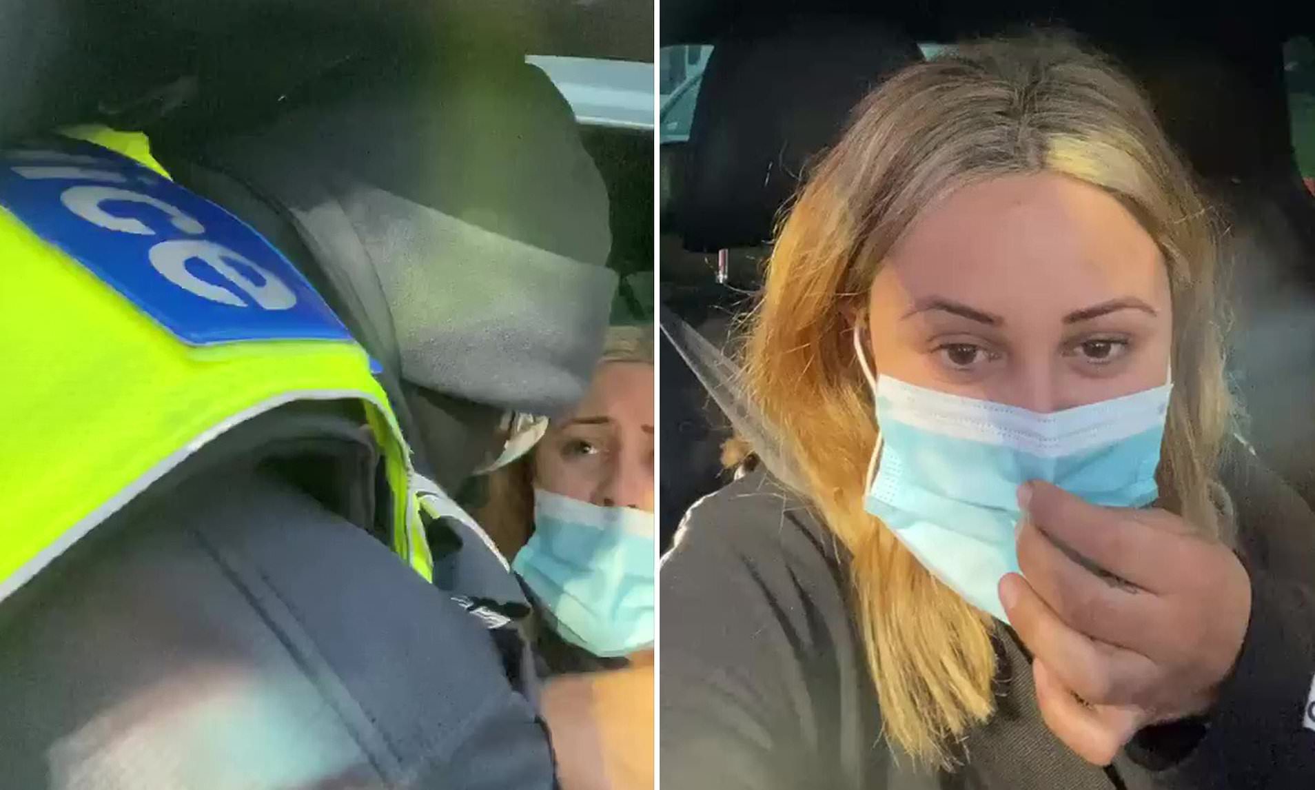 Mujer es sacada por la fuerza de su vehículo, tras discutir con la policía #VIDEO