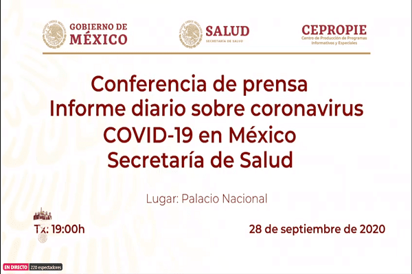 Son ya 733 mil 717 casos confirmados de coronavirus en México