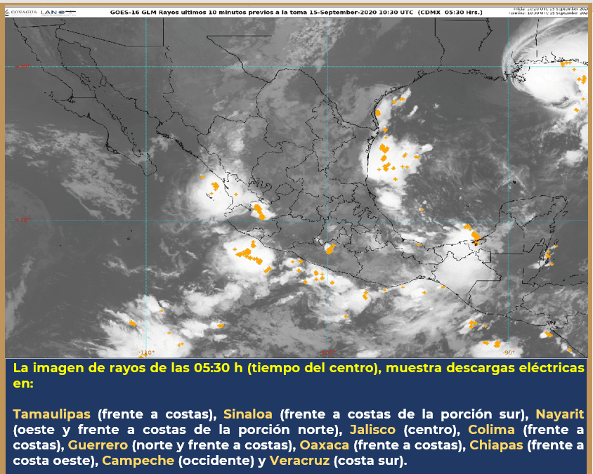 Un canal de baja presión interaccionará con nubosidades de Sally, generando lluvias en distintos puntos del país