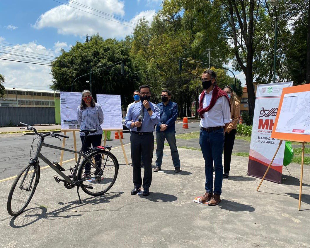 Alcaldía Miguel Hidalgo inicia obra de la ciclovía en el Casco de Santo Tomás