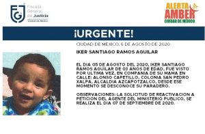 Reactivan #AlertaAmber para localizar a Iker Santiago de 3 años