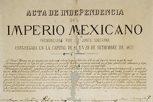 Hace 199 años se firma el Acta de Independencia de México