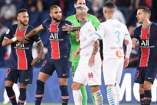 Neymar es suspendido por abofetear a Álvaro González en el partido entre PSG y Olympique de Marsella #VIDEO