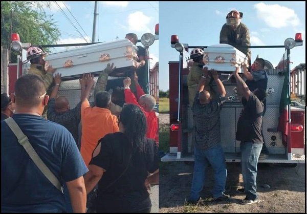 Pequeño fallece por leucemia y es trasladado por bomberos al panteón para cumplir su sueño