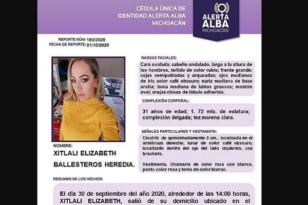 Tras caso de Jessica, reportan desaparición de Xitlali en Morelia