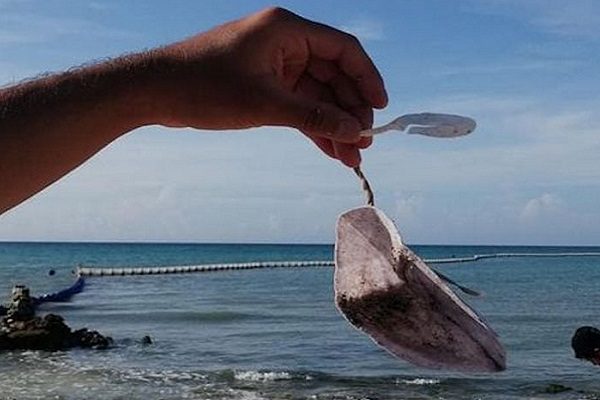 Denuncian contaminación de cubrebocas en playas de Cancún