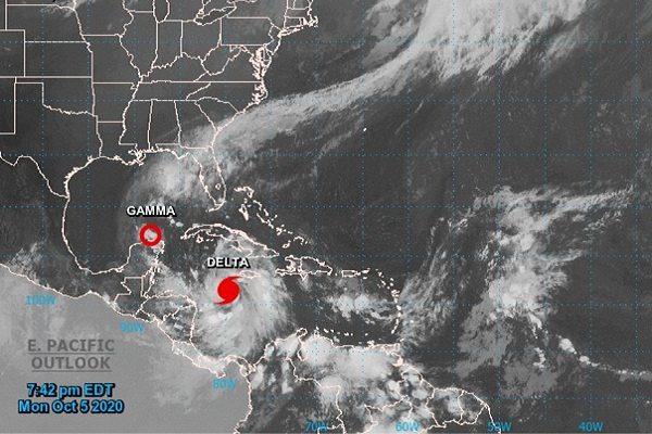 Huracán “Delta” categoría 1 va hacia Quintana Roo