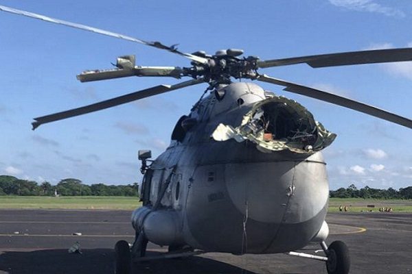 Helicóptero de la Semar se desploma en Villahermosa #VIDEO