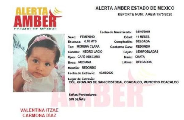 Mamá de Valentina tiene más de un año separada de su hija #AlertaAmber