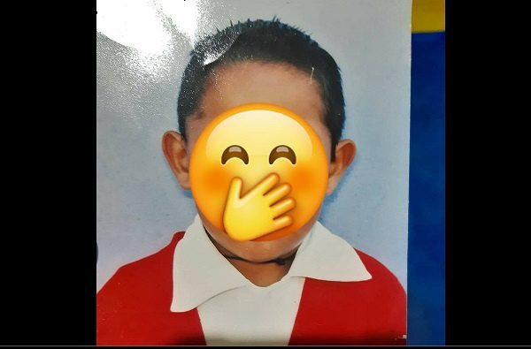 Niño se rasura las cejas un día antes de la toma de fotografía de grado y su mamá ¡se las pintó!