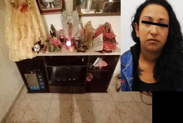 Ni su altar a la Santa Muerte la pudo librar y la detuvieron por asesinar a una persona