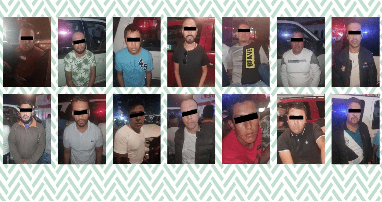 Detienen a 14 sujetos que extorsionaban a conductores en Xochimilco