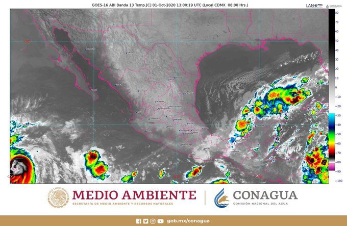 El SMN prevé lluvias extraordinarias para el norte de Chiapas y Tabasco, por el frente número 4