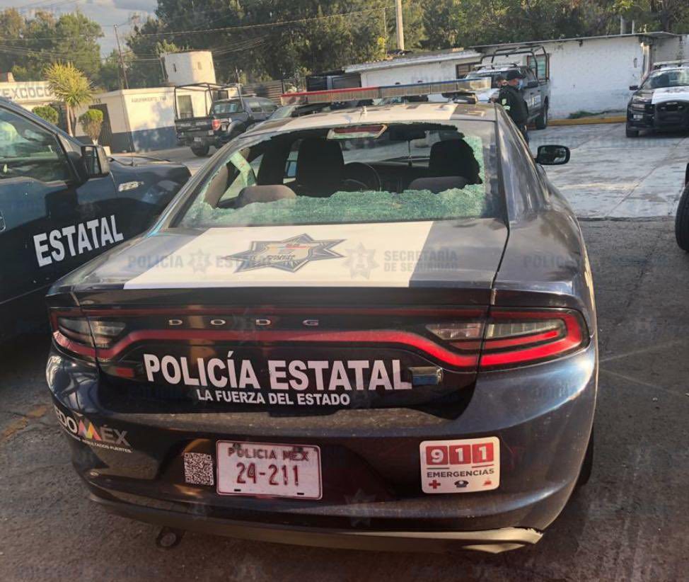 Zafarrancho en Chiautla deja cuatro patrullas dañadas #VIDEO