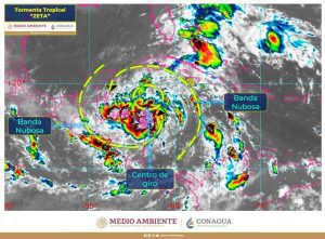 La Tormenta Tropical “Zeta” ocasionará lluvias fuertes en Chiapas, Yucatán y Quintana Roo