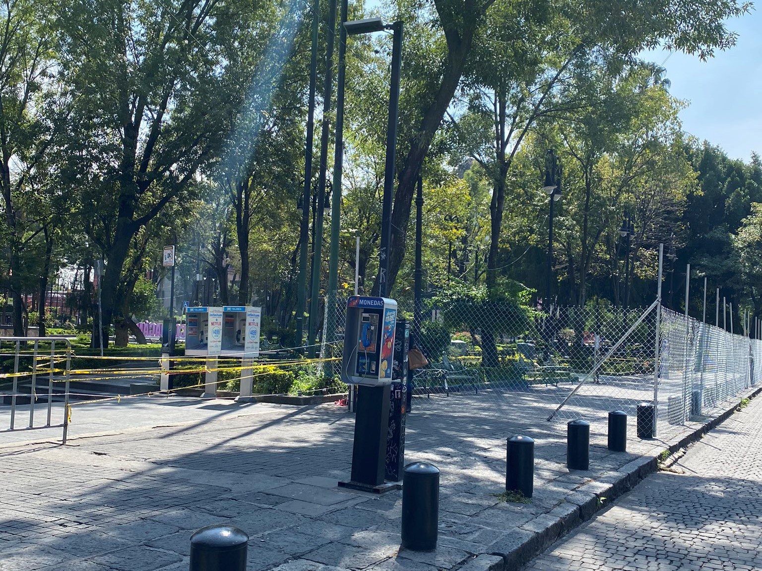 ¡Nadie pasa! Jardines del centro de Coyoacán permanecerán cerrados