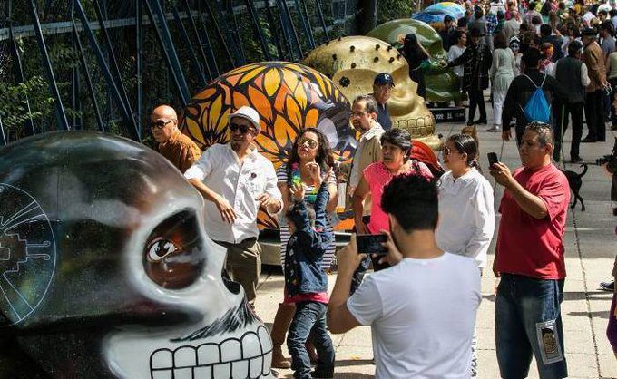 ¡Adiós Mexicráneos! Retirarán exposición tras aglomeraciones en Paseo de la Reforma