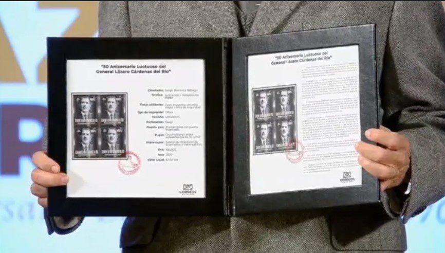 Cancelan timbre postal por 50 aniversario luctuoso de Lázaro Cárdenas