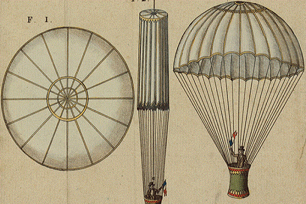 El día que se logró el primer salto en paracaídas