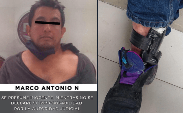 Traía dispositivo electrónico de preliberación y fue detenido por extorsión