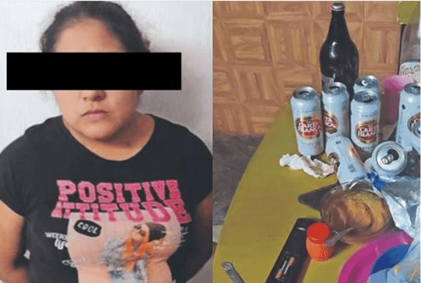 Él la quiso asfixiar y ella tomó un cuchillo y lo mató, su hijo fue testigo de todo