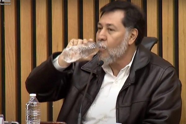 INE detiene sesión porque Noroña se negó a usar cubrebocas #VIDEO