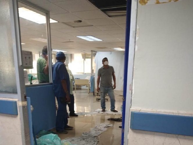 Aguas negras y plafón caen sobre una niña intubada por COVID-19