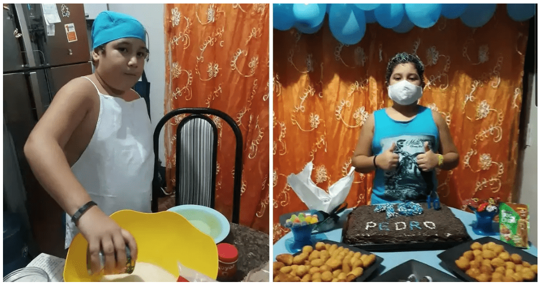Niño de 10 años celebró su cumpleaños sólo, pues su familia tiene Covid-19