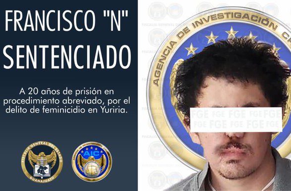 Fiscalía de Guanajuato logra sentencia contra sujeto que asesinó a su pareja, tras salir con sus hijos