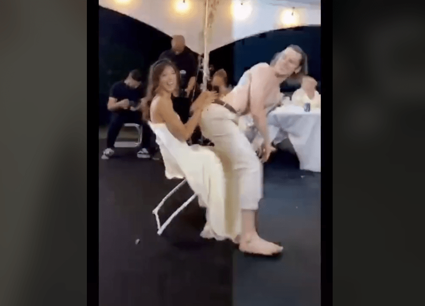 #VIDEO de sensual baile de recién casado termina mal