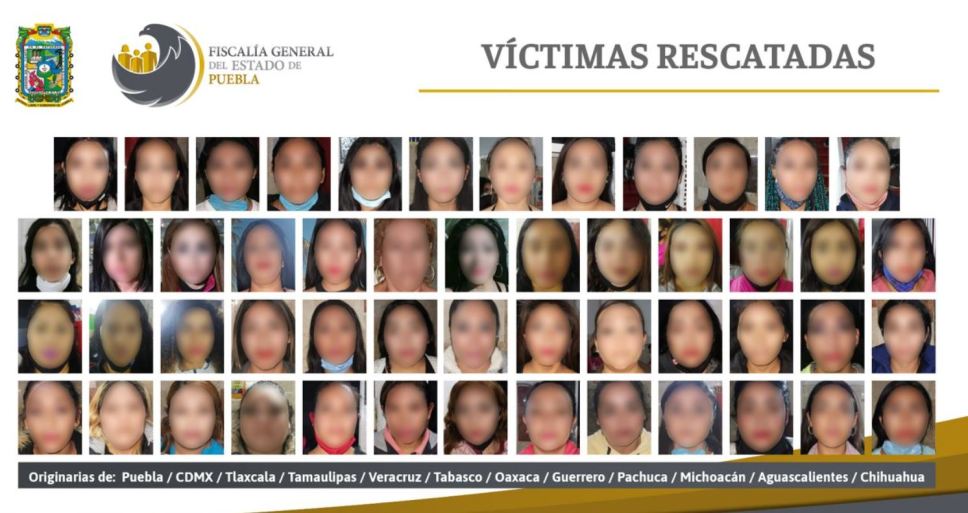 Rescatan a 74 mujeres que eran víctimas de explotación en Puebla