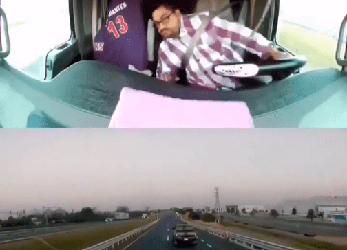 Trailero esquiva balas mientras conducía por carretera de Guanajuato #VIDEO