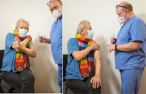 'Gandalf' se vacuna contra el Covid-19 y dice sentirse "eufórico"