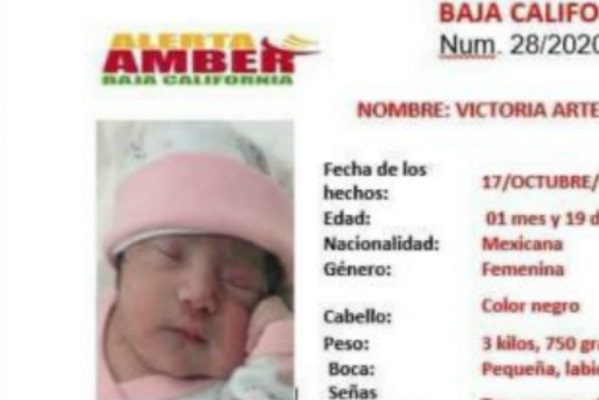 Localizan sana y salva a bebé que habría sido vendida en BC