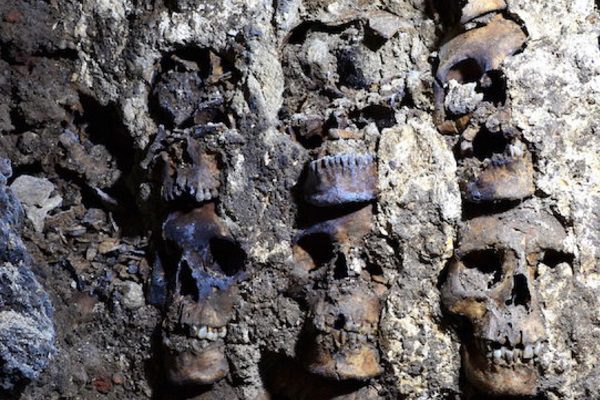 Hallan 119 cráneos ofrendados al dios Huitzilopochtli #VIDEO