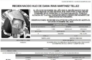 Activan #AlertaAmber por desaparición de bebé recién nacida en Tlalpan