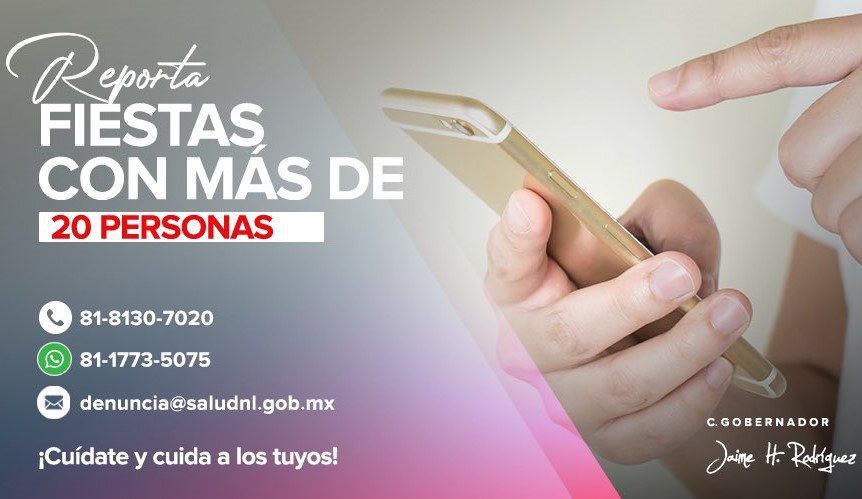 "Ayúdenme a reportar fiestas clandestinas", pide El Bronco a los ciudadanos de NL