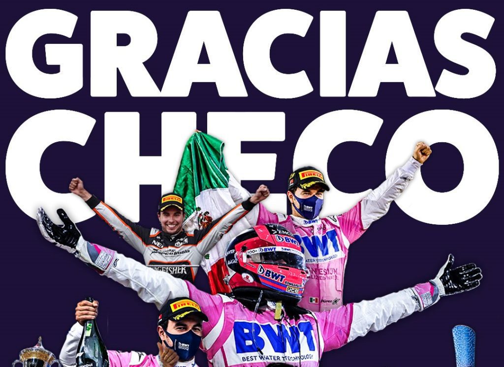 Por falla mecánica, "Checo" Pérez abandona su última carrera con Racing Point