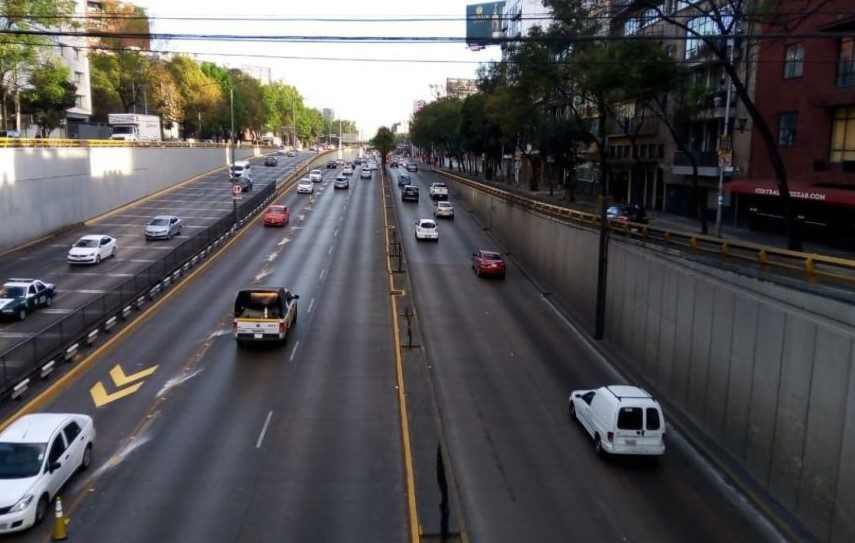 Del 21 de diciembre al 4 de enero de 2021, se suspenden carriles reversibles en Circuito Interior