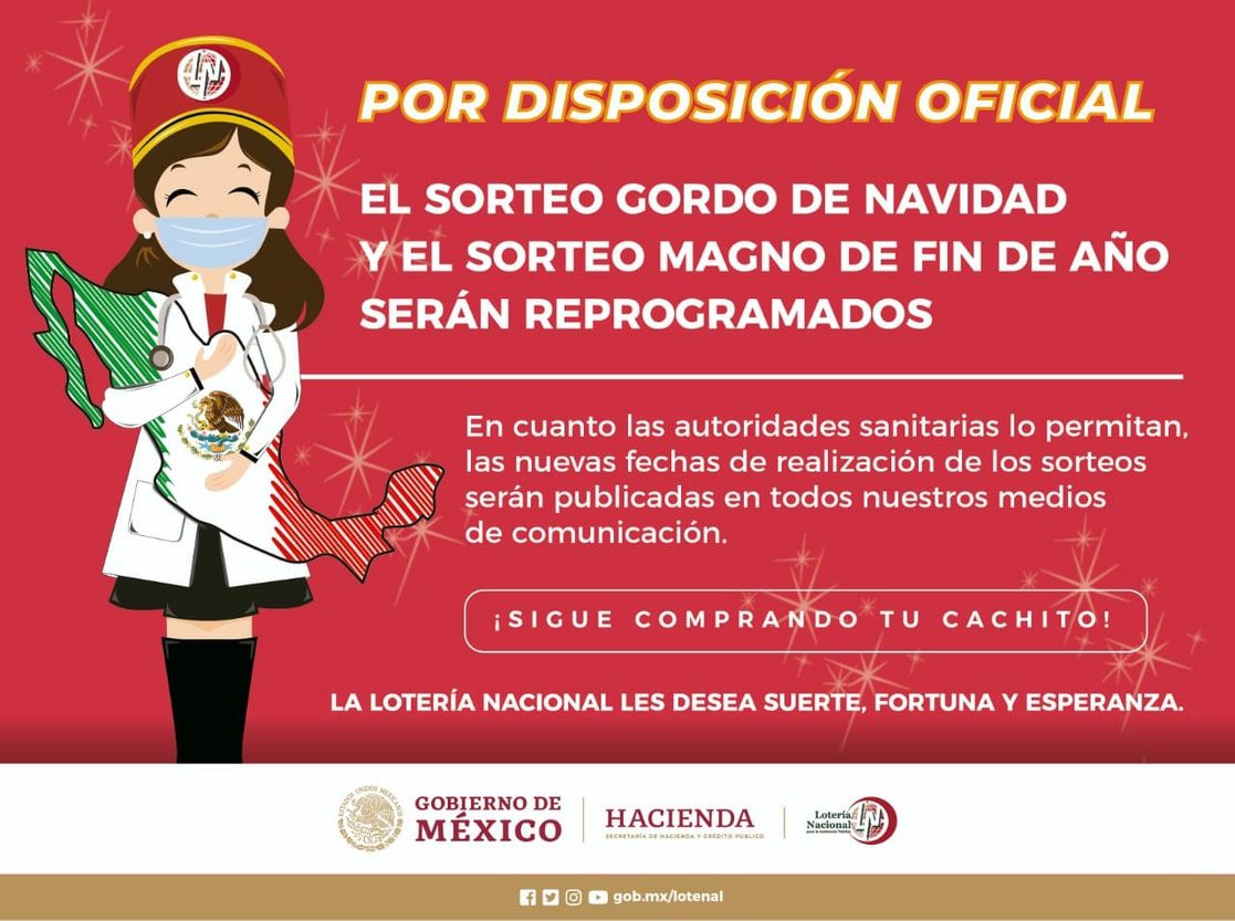 Lotería Nacional reprograma sorteos magnos del 24 y 31 de diciembre