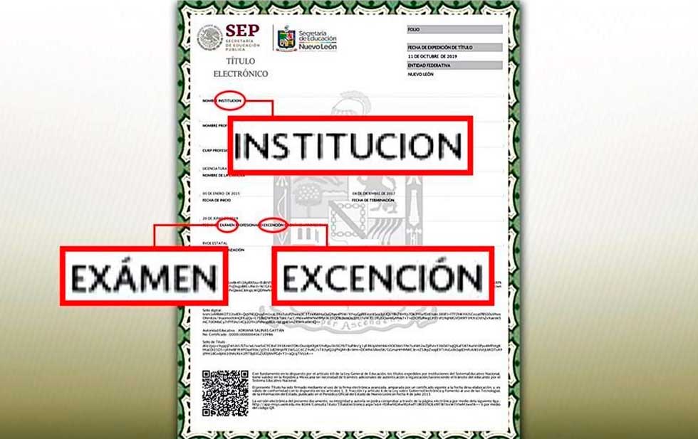 SEP expide títulos profesionales con faltas de ortografía