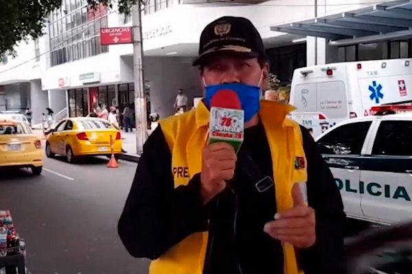 Reportero informa fallecimiento de su esposa por Covid-19 en plena transmisión #VIDEO