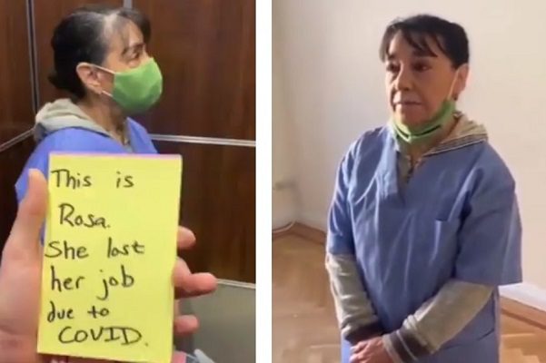 Vecinos cooperan para pagar apartamento a empleada doméstica desempleada #VIDEO