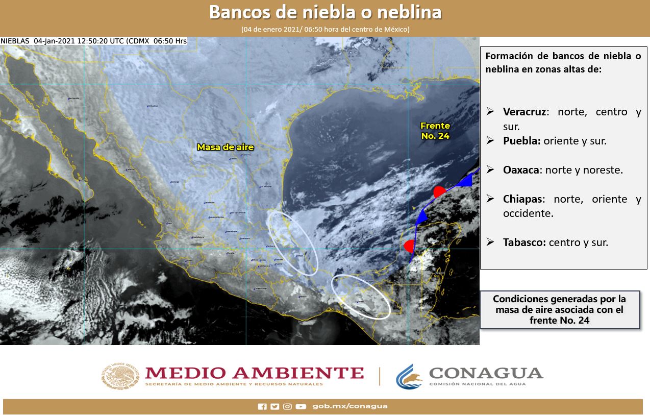 El SMN prevé lluvias intensas para el sureste mexicano