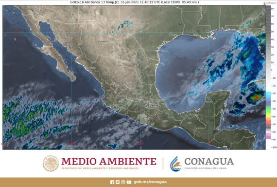 Se espera que continúen las lluvias al sureste del territorio nacional