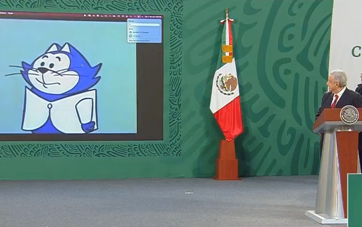 Aparece Benito Bodoque en la mañanera y las redes estallan